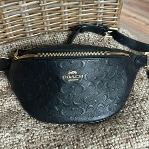 Coach leather C embossed fanny waist belt bag